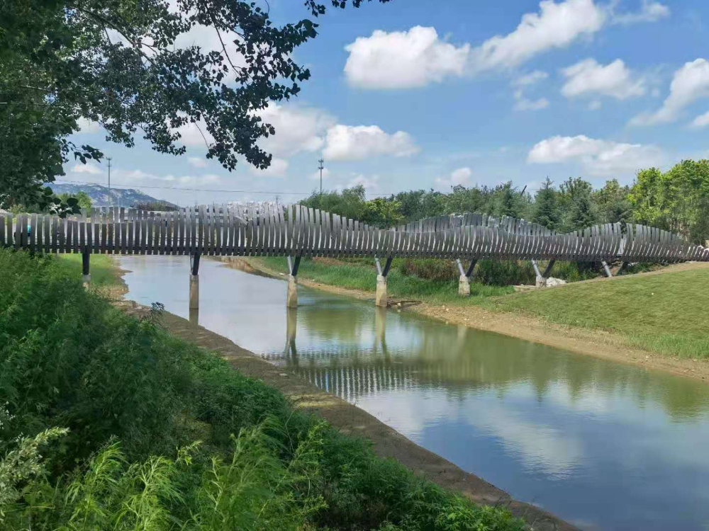 煙臺橋梁景觀工程八角河公園破繭橋施工中，敬請期待！—煙臺旭升鋼構